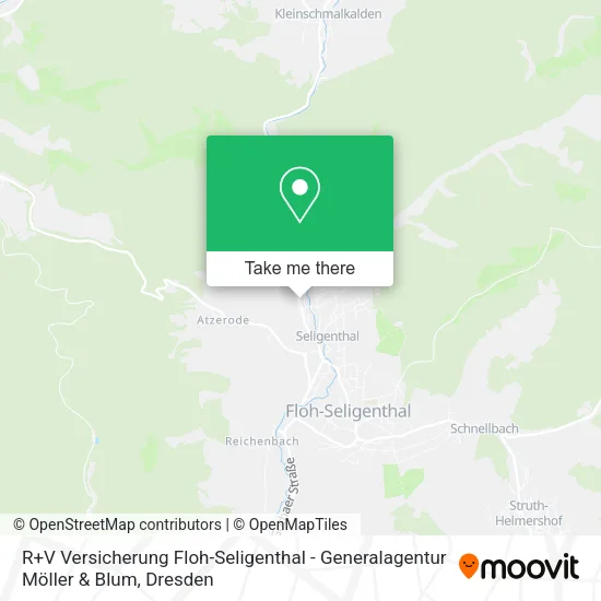 Карта R+V Versicherung Floh-Seligenthal - Generalagentur Möller & Blum