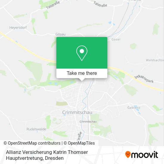 Карта Allianz Versicherung Katrin Thomser Hauptvertretung