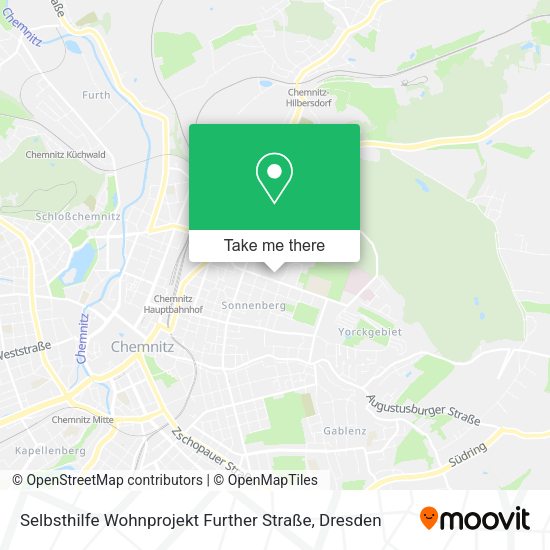 Карта Selbsthilfe Wohnprojekt Further Straße