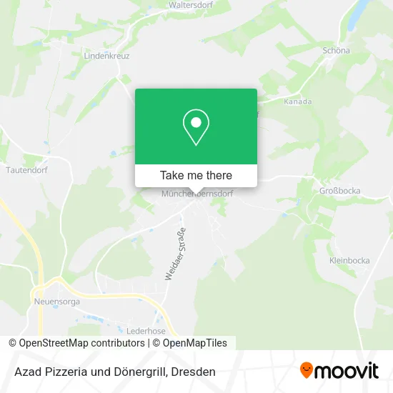 Карта Azad Pizzeria und Dönergrill