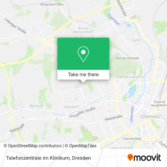 Карта Telefonzentrale im Klinikum