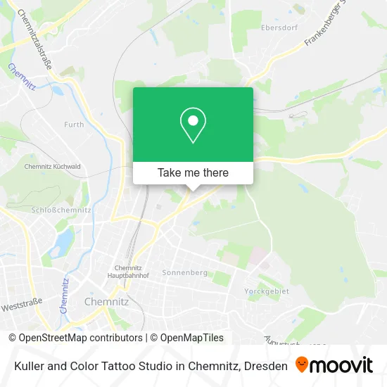Карта Kuller and Color Tattoo Studio in Chemnitz