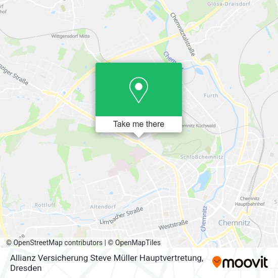 Карта Allianz Versicherung Steve Müller Hauptvertretung