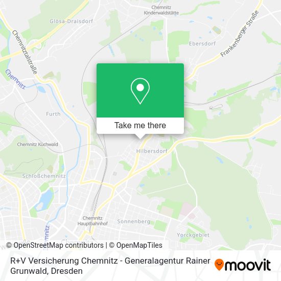 Карта R+V Versicherung Chemnitz - Generalagentur Rainer Grunwald