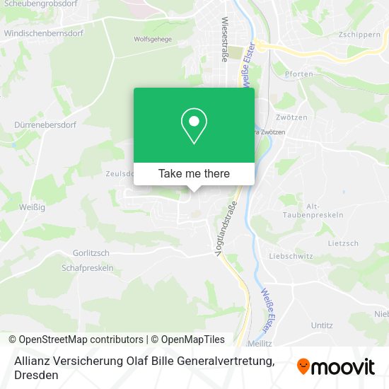 Карта Allianz Versicherung Olaf Bille Generalvertretung