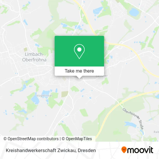 Карта Kreishandwerkerschaft Zwickau
