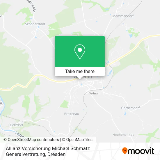 Карта Allianz Versicherung Michael Schmatz Generalvertretung