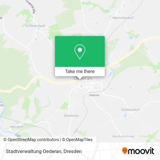 Карта Stadtverwaltung Oederan