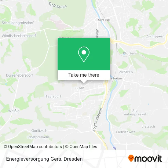Карта Energieversorgung Gera