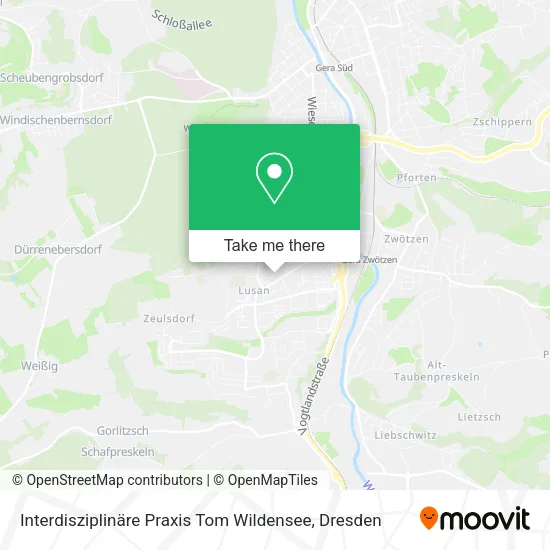 Карта Interdisziplinäre Praxis Tom Wildensee