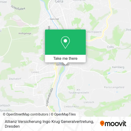 Карта Allianz Versicherung Ingo Krug Generalvertretung