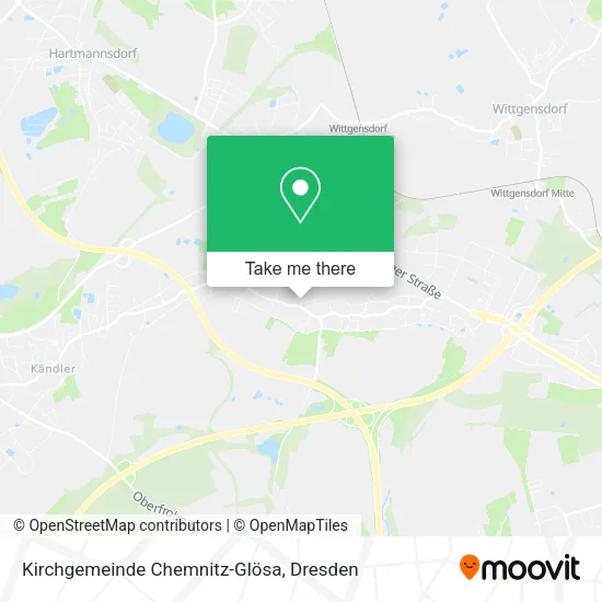Карта Kirchgemeinde Chemnitz-Glösa