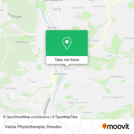 Карта Valida Physiotherapie