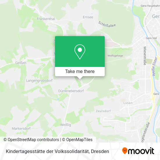 Карта Kindertagesstätte der Volkssolidarität
