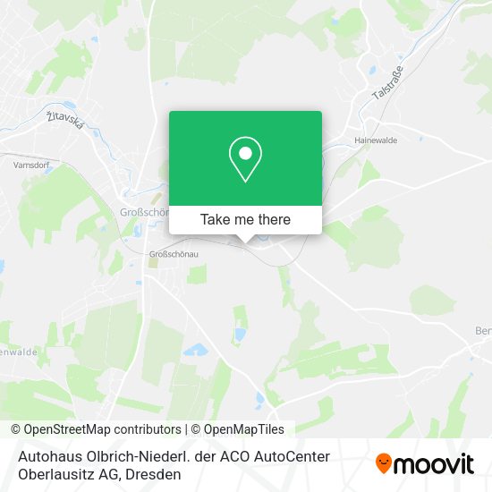 Карта Autohaus Olbrich-Niederl. der ACO AutoCenter Oberlausitz AG