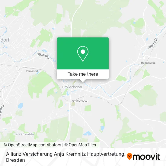 Карта Allianz Versicherung Anja Kremnitz Hauptvertretung