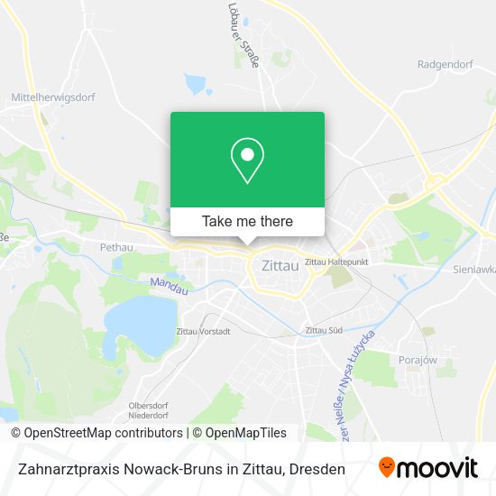 Карта Zahnarztpraxis Nowack-Bruns in Zittau