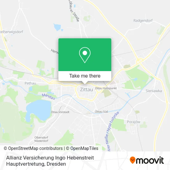 Карта Allianz Versicherung Ingo Hebenstreit Hauptvertretung