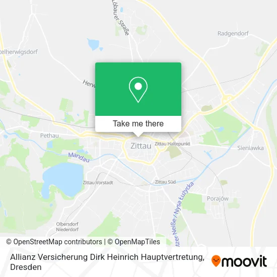 Карта Allianz Versicherung Dirk Heinrich Hauptvertretung