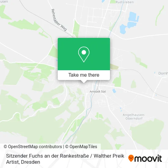 Карта Sitzender Fuchs an der Rankestraße / Walther Preik Artist