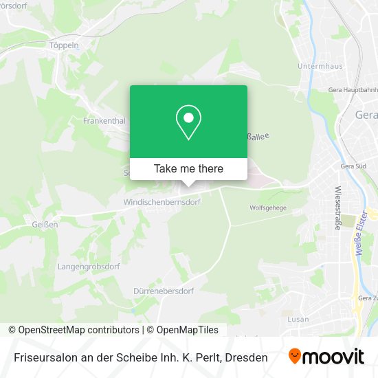 Карта Friseursalon an der Scheibe Inh. K. Perlt