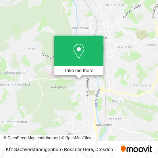 Карта Kfz Sachverständigenbüro Rossner Gera