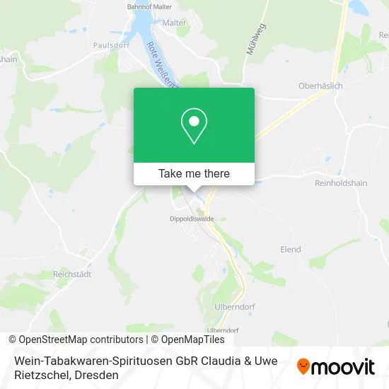 Карта Wein-Tabakwaren-Spirituosen GbR Claudia & Uwe Rietzschel