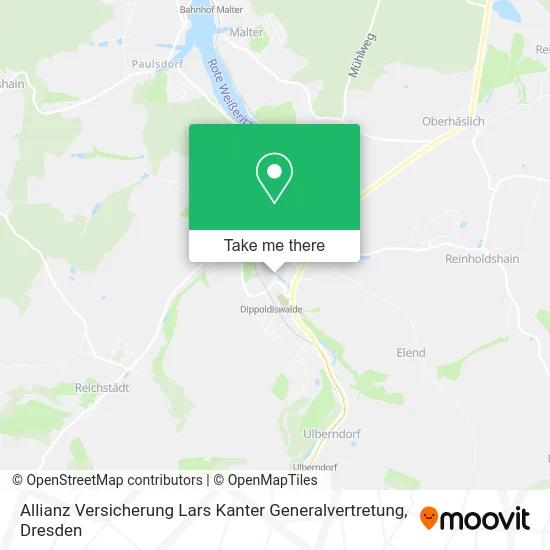 Карта Allianz Versicherung Lars Kanter Generalvertretung