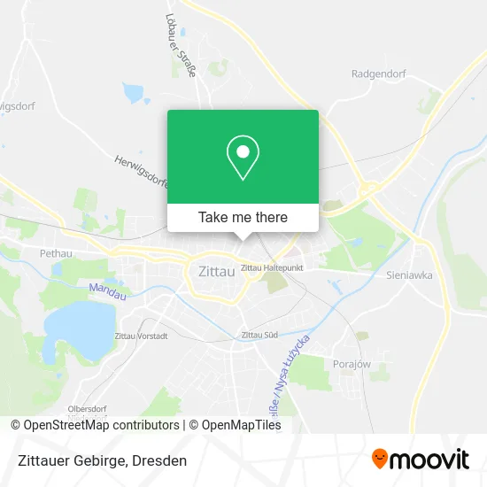 Карта Zittauer Gebirge