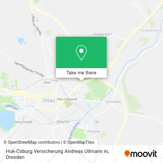 Карта Huk-Coburg Versicherung Andreas Ullmann in