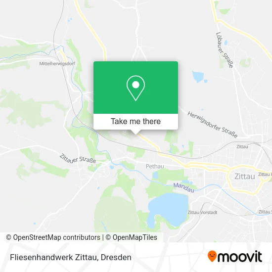 Карта Fliesenhandwerk Zittau