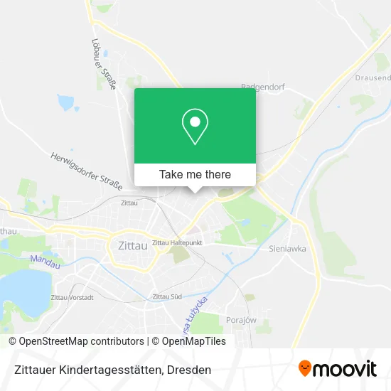Карта Zittauer Kindertagesstätten