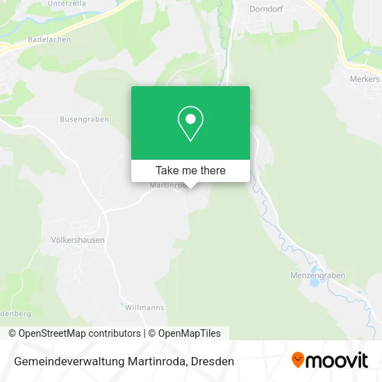 Карта Gemeindeverwaltung Martinroda