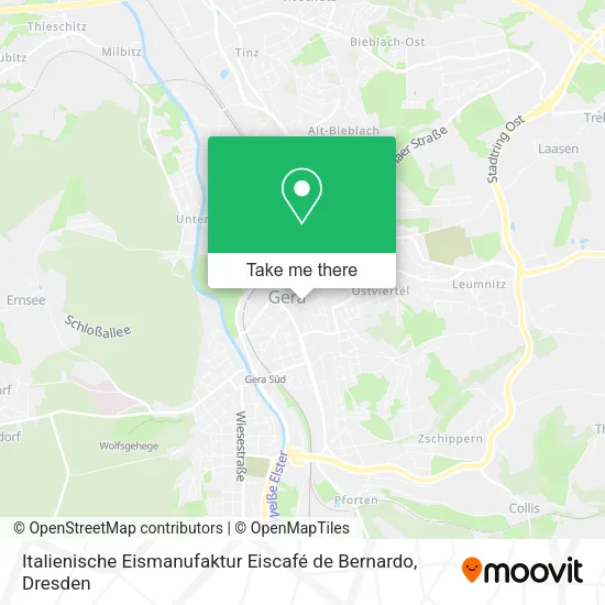 Карта Italienische Eismanufaktur Eiscafé de Bernardo