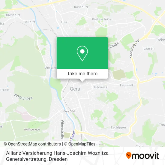 Карта Allianz Versicherung Hans-Joachim Woznitza Generalvertretung