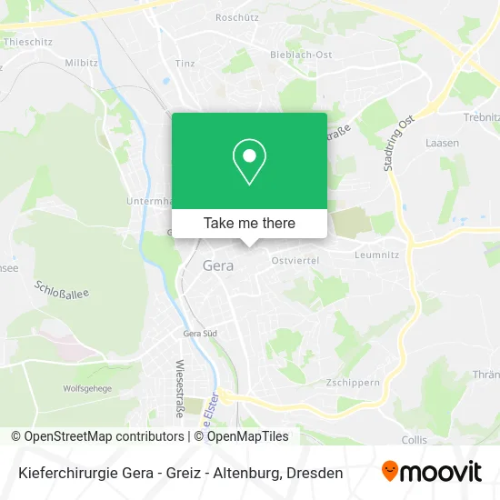 Карта Kieferchirurgie Gera - Greiz - Altenburg