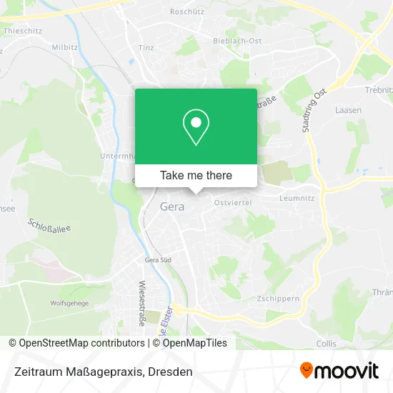 Карта Zeitraum Maßagepraxis