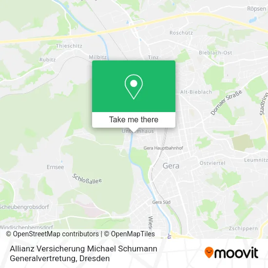 Карта Allianz Versicherung Michael Schumann Generalvertretung