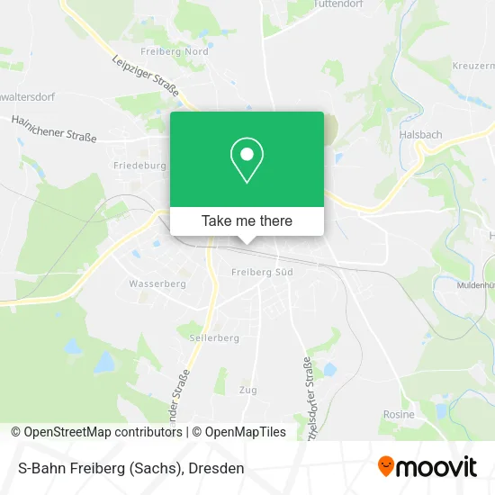Карта S-Bahn Freiberg (Sachs)