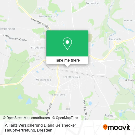Карта Allianz Versicherung Diana Geishecker Hauptvertretung