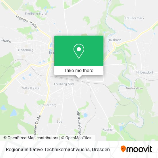 Карта Regionalinitiative Technikernachwuchs