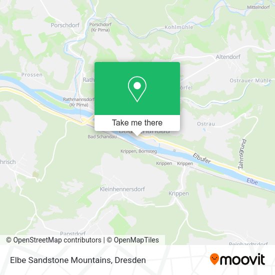 Карта Elbe Sandstone Mountains