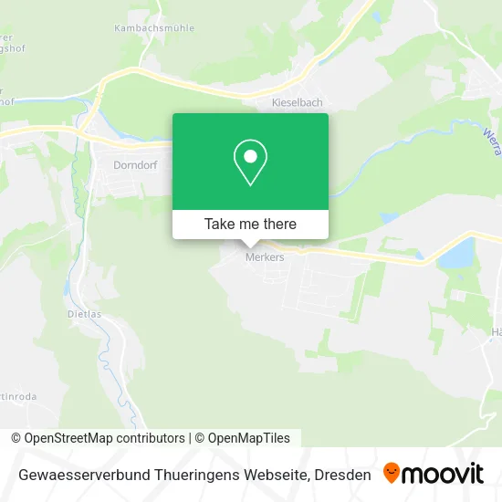 Карта Gewaesserverbund Thueringens Webseite