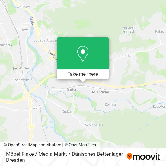 Карта Möbel Finke / Media Markt / Dänisches Bettenlager