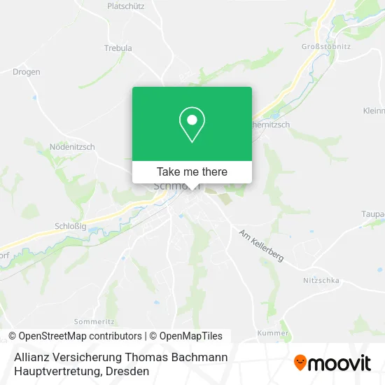Карта Allianz Versicherung Thomas Bachmann Hauptvertretung