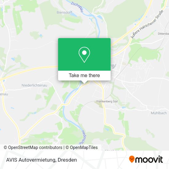 Карта AVIS Autovermietung