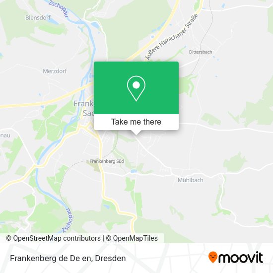 Карта Frankenberg de De en