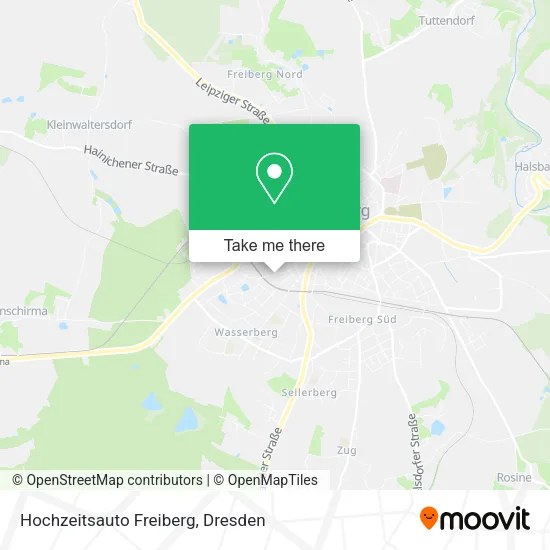 Карта Hochzeitsauto Freiberg
