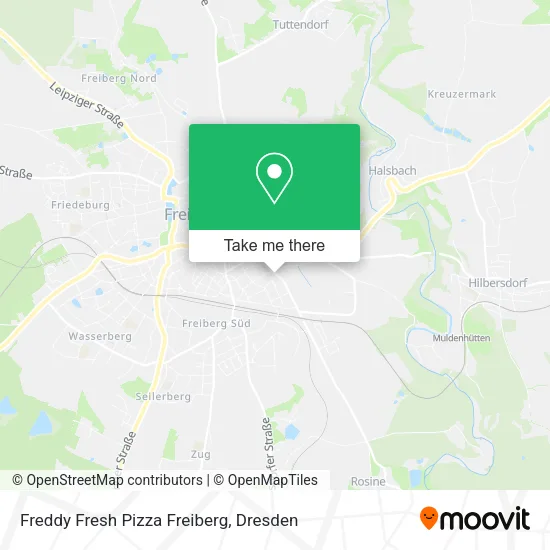 Карта Freddy Fresh Pizza Freiberg