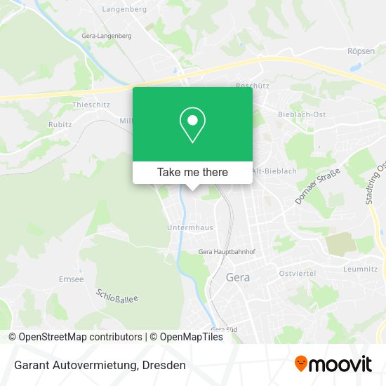 Карта Garant Autovermietung